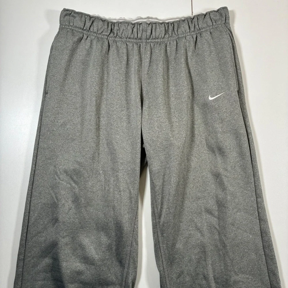Nike Sweatpants Large Grey Therma-FIT Fleece Athleisure Training